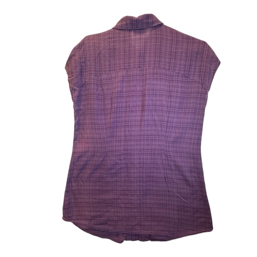a.n.a Purple Studded Shoulders Button Down Shirt Women’s Medium Preowned Great - Picture 2 of 10